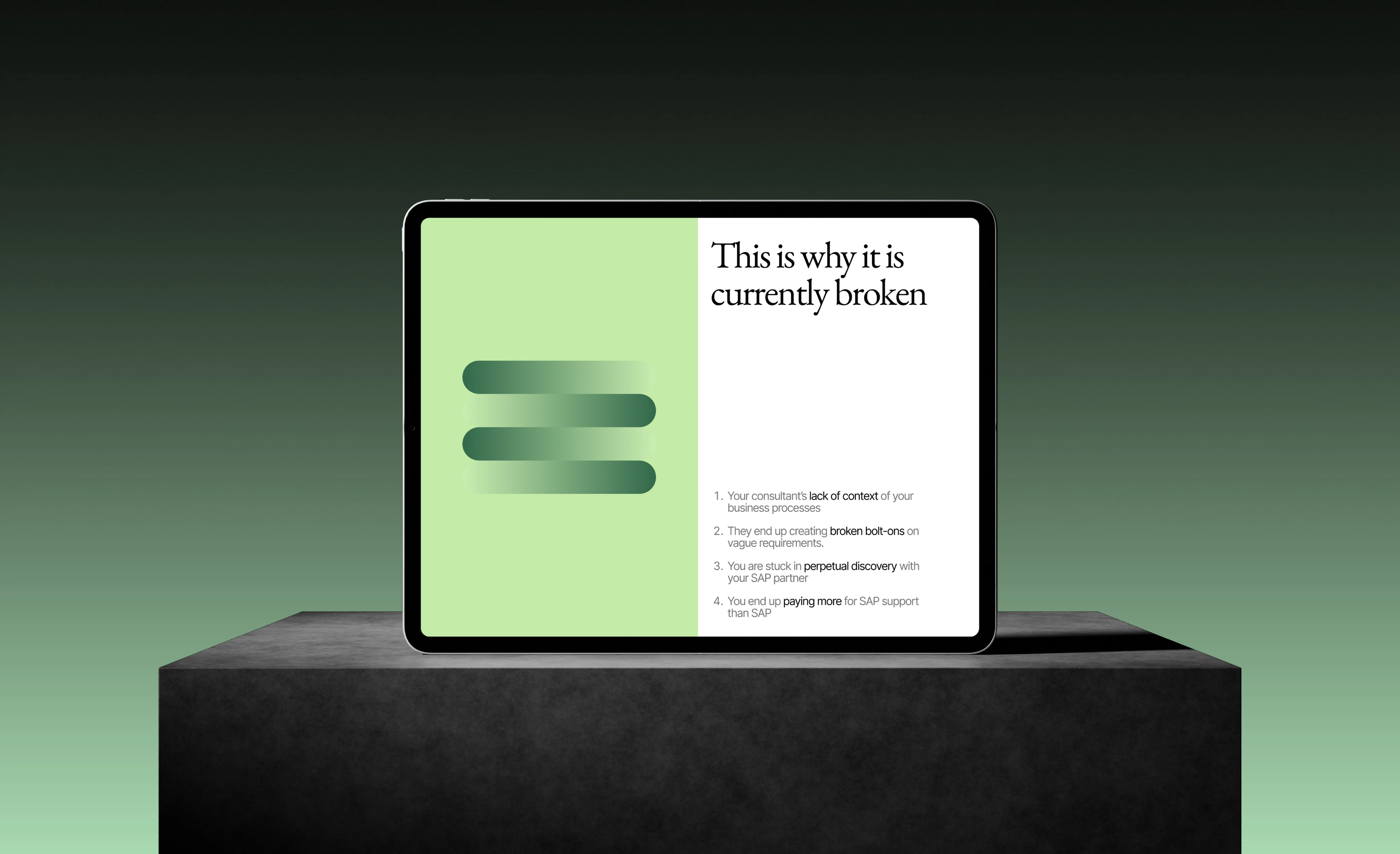 Broken tablet mockup