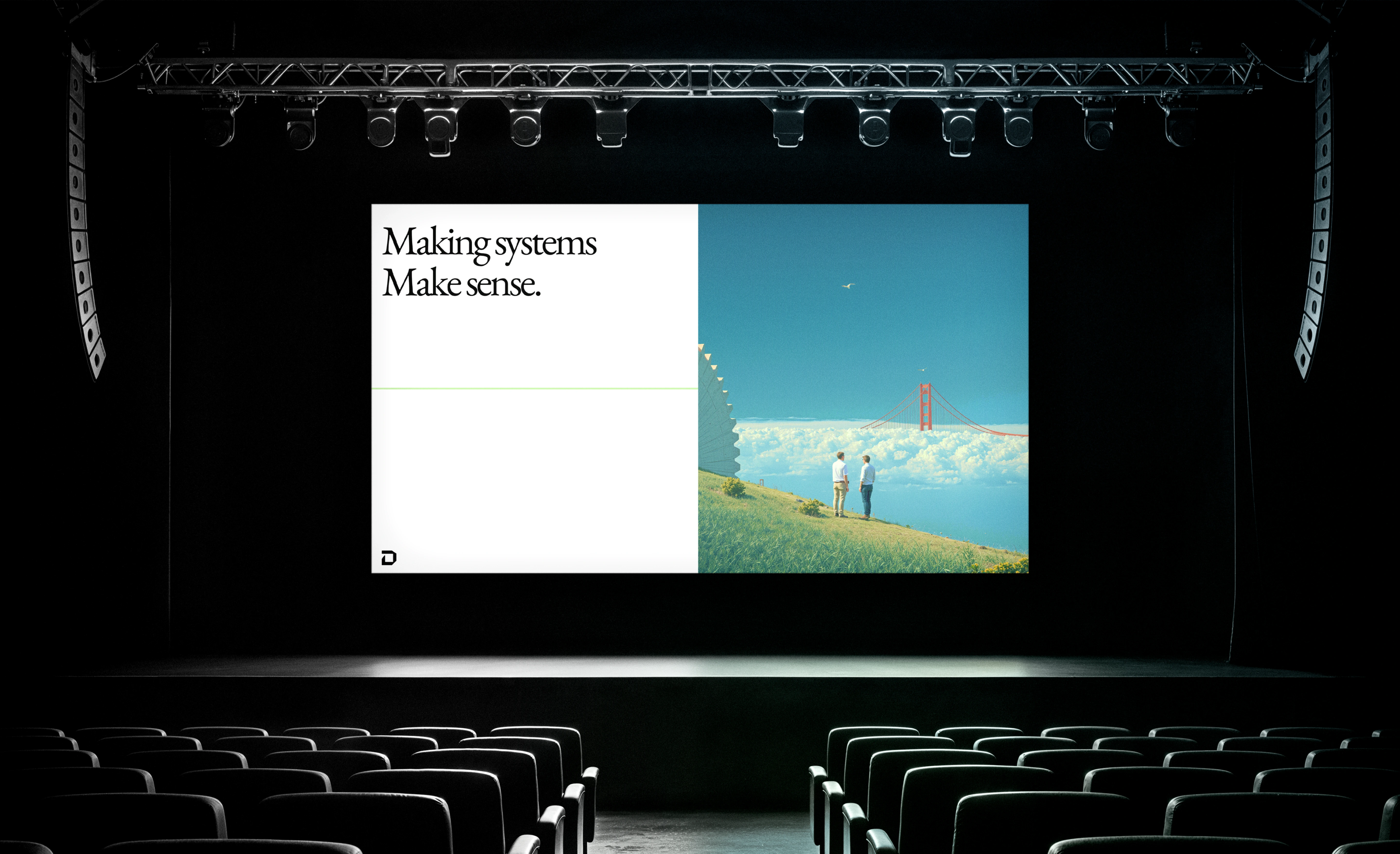 Dodge on a theatre screen