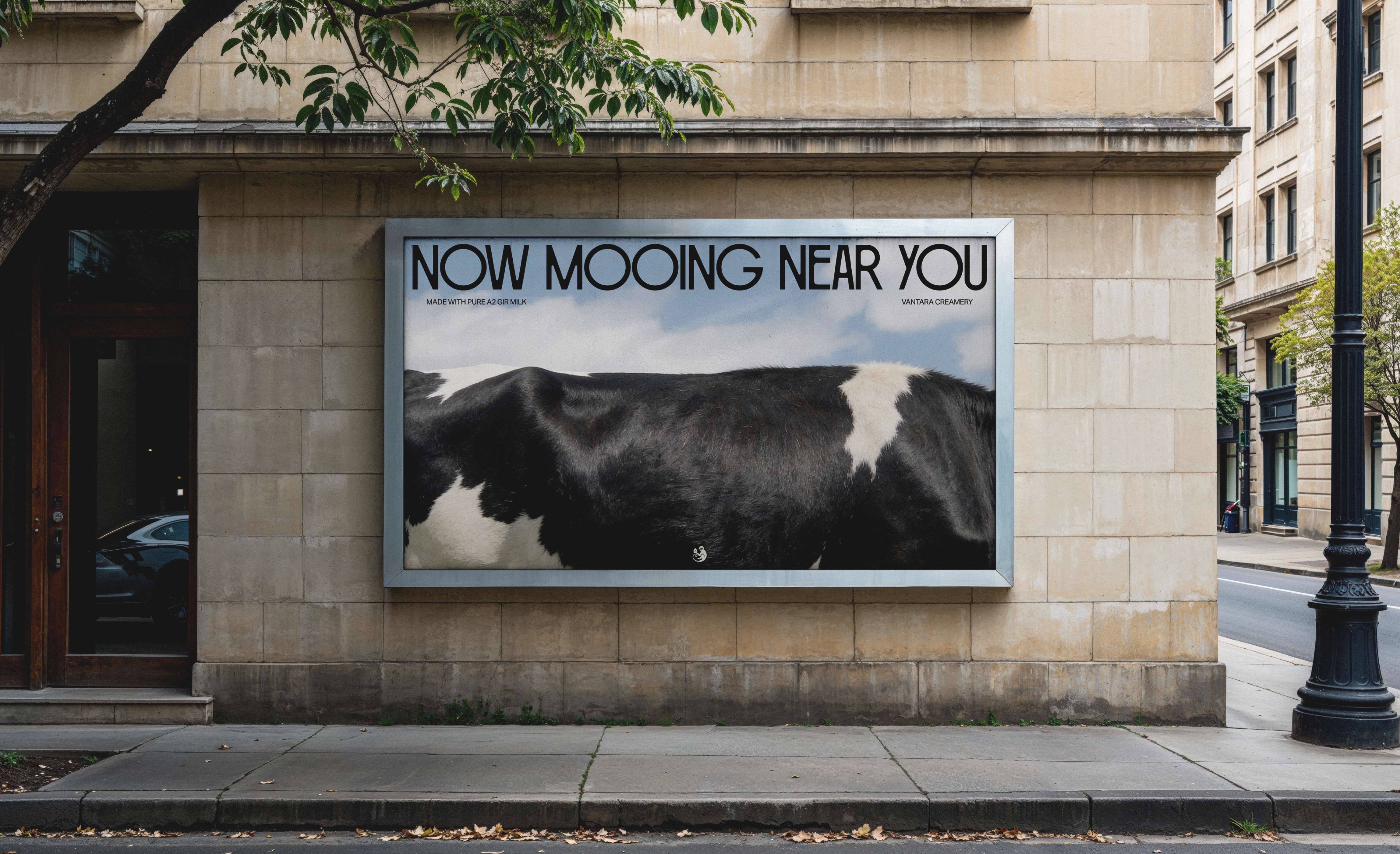 Now mooing near you — Vantara Creamery poster